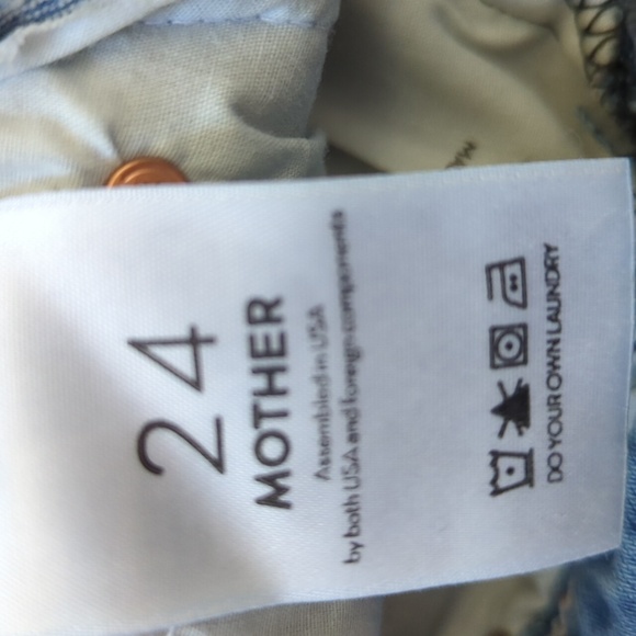 Mother The Rascal High Waist Zip Step Hem Jeans 24 - Picture 12 of 16